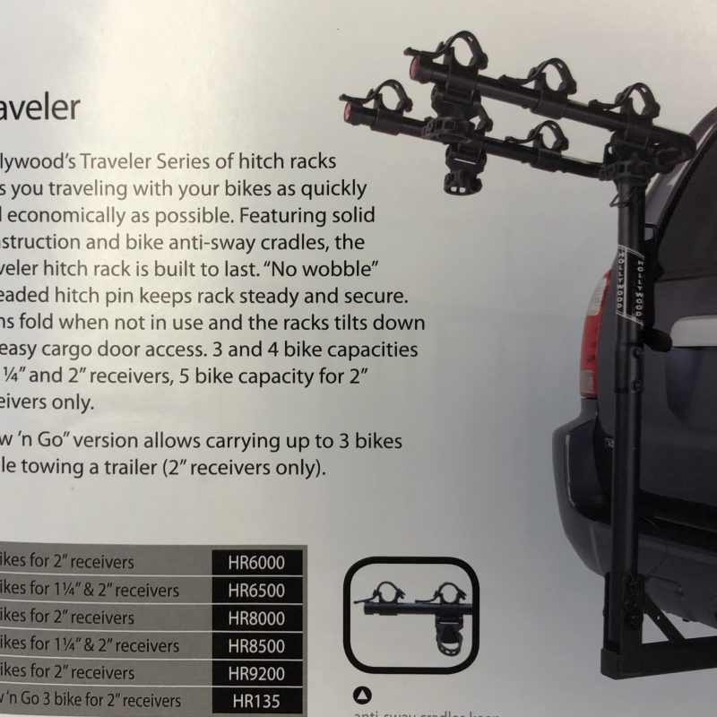 HR6500 - HOLLYWOOD TRAVELER 3 BIKE 1.25'' & 2''