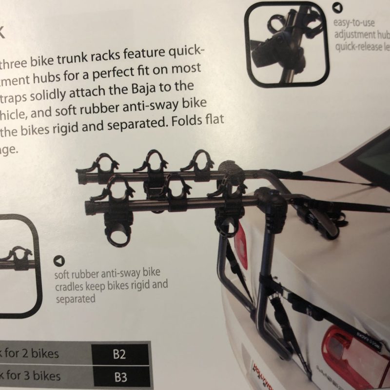 B3 - Hollywood Baja 3 bikes trunk mount