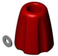 E8880766 - YAKIMA FRONTLOADER KNOB W/NUT, SQUARE THREAD
