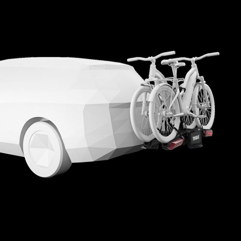 903211 - Thule Epos 2 with Lights 2-bike foldable hitch platform bike rack with lights - Image 5